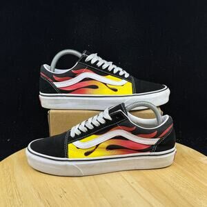 VANS Old Skool Flame Men's Skate Shoes Hot Rod Flames Shoe Size 6.5 M/ 8 W